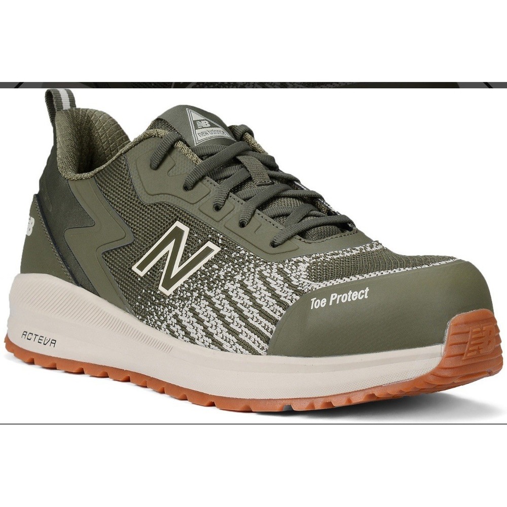 New Balance Speedware, Men Olive, Comp Toe, EH, PR, Slip Resistant‎ Size 7.5 2E
